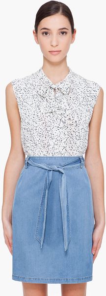  Pleated Silk Nodule Blouse 