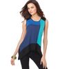 Bcbgmaxazria Aven Sleeveless Scoop Neck Colorblocked Asymmetrical Blouse in Blue - Lyst