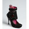 Celine Black Cutout Leather Cubist Heel Ankle Booties in Black - Lyst