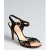 Celine Black Knotted Suede Ankle Strap Heels in Black - Lyst
