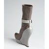Celine Grey Leather Jointed Wedge Boots in Gray (grey) - Lyst