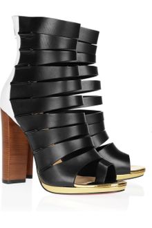 Christian Louboutin Decoupata 120 Colorblocked Leather Ankle Boots - Lyst