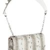 Christian Louboutin Artemis Spiked Watersnake Shoulder Bag in Gray - Lyst