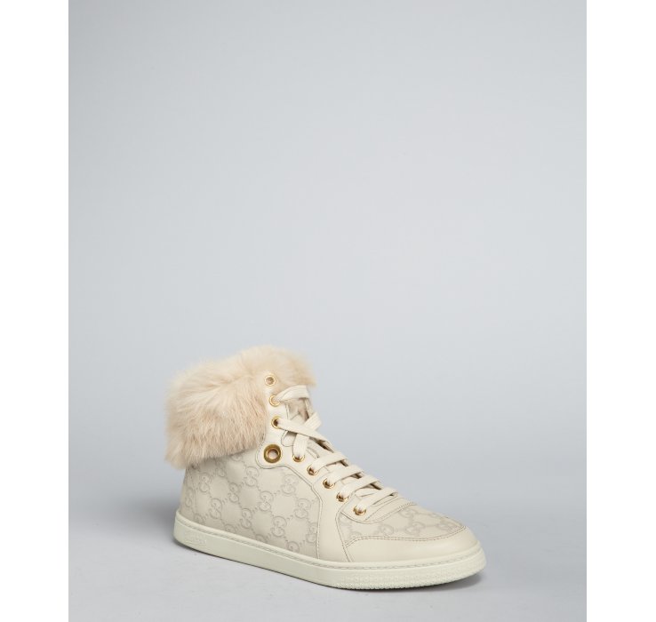 gucci fur trainers