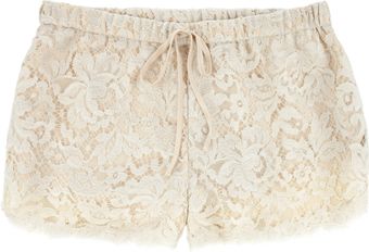 Haute Hippie Lace Cotton-blend Mini Shorts - Lyst