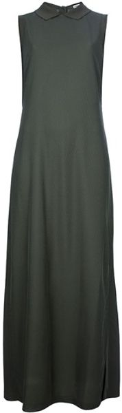 Lacoste Sleeveless Piquet Dress in Green - Lyst