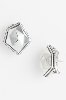 Lagos Silver Rocks Angled Earrings - Lyst