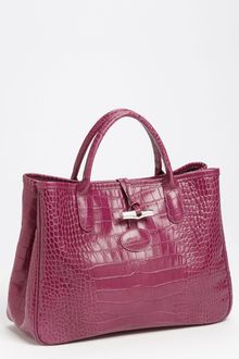 Longchamp Roseau Embossed Tote - Lyst