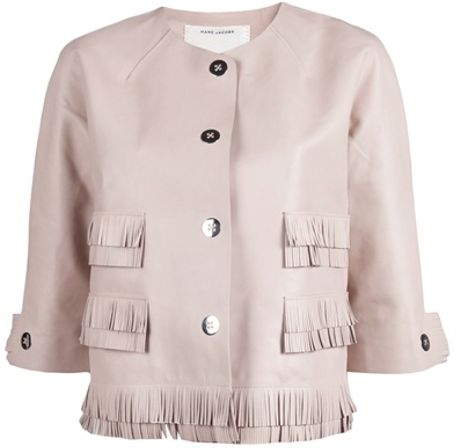Marc Jacobs Fringe Jacket in Pink (beige) - Lyst