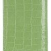 Miu Miu Croceffect Glossedleather Passport Holder in Green - Lyst