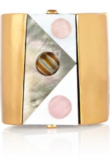 Oscar de la Renta 24-karat Goldplated Cuff - Lyst