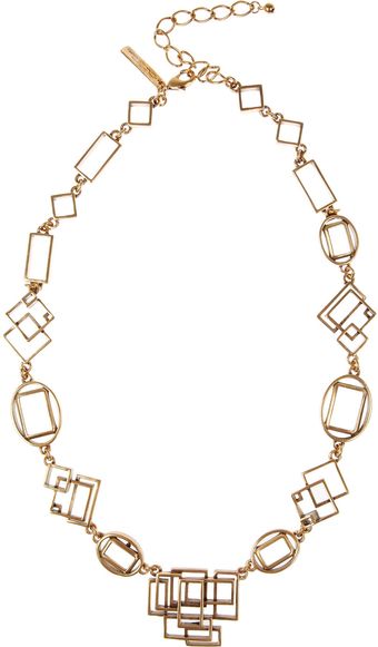 Oscar de la Renta 24karat Gold-plated Geometric Link Necklace - Lyst