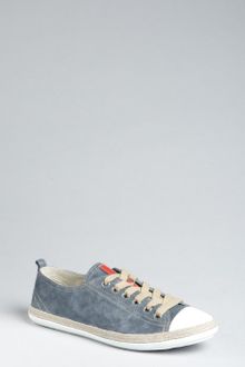 Prada Prada Sport Cadet Blue Suede and Fabric Trim Sneakers - Lyst