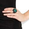 Roberto Cavalli RhodiumPlated Swarovski Crystal Ring in Blue (teal) - Lyst