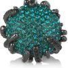 Roberto Cavalli RhodiumPlated Swarovski Crystal Ring in Blue (teal) - Lyst