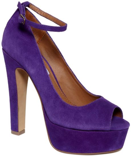Steve Madden Deviaate Platform Pumps in Purple (purple suede) - Lyst