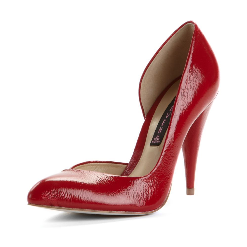 Steve Madden Krystel Single Sole Dorsay Pumps in Red (red patent ...
