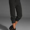 T By Alexander Wang Silk Cotton Knitted Sweatpants in Black (charcoal) - Lyst
