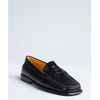 Tod's Black Leather Square Toe Penny Loafers in Black - Lyst