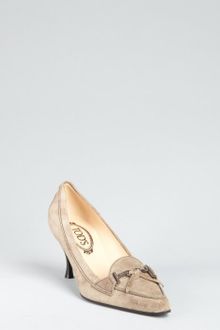 Tod's Brown Suede Sidney Pointed Toe Pumps - Lyst