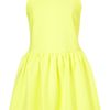 Topshop Scuba Skater Dress in Yellow (fluro yellow) - Lyst