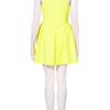 Topshop Scuba Skater Dress in Yellow (fluro yellow) - Lyst