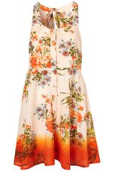 Topshop Peach Flower Dip Dye Cover Up