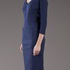 Victoria Beckham Vneck Dress in Blue (navy) - Lyst