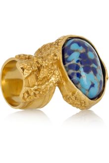Yves Saint Laurent Arty Gold-Plated Glass Ring - Lyst