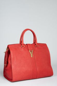 Yves Saint Laurent Poppy Leather Cabas Chyc Tote - Lyst