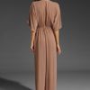 Zimmermann Drawstring Plunge Jumpsuit in Brown (hazelnut) - Lyst