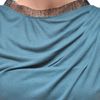 Amen Jersey Top Embroidered Flower and Lace Neckline in Blue - Lyst