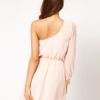 Asos Collection Asos One Shoulder Dress with Sequin Cuff in Blue (navy) - Lyst