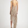 Bcbgmaxazria Silk Irina Gown in Beige (black) - Lyst