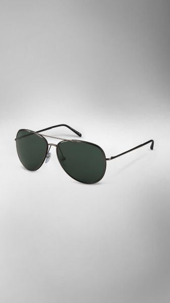 Burberry Metal Aviators in Silver for Men (dark nickel) - Lyst