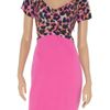 Class Roberto Cavalli Leopardprint Stretchjersey and Ponte Dress in Purple (fuchsia) - Lyst