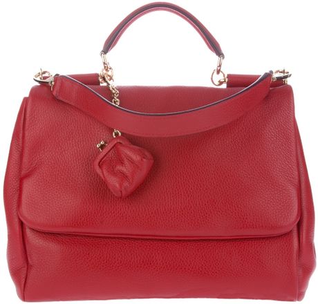 Dolce & Gabbana Deer Skin Tote in Red - Lyst