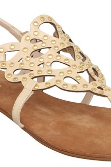 Dune Jagger D Studded Slingback Flat Sandals - Lyst