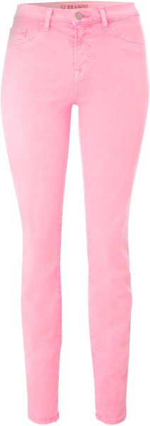 J Brand 811 Mid Rise Neon Skinny Leg Jean in Pink - Lyst