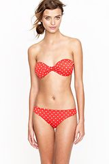 J.Crew Polkadot Twistfront Bandeau Top