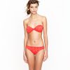 J.crew Polkadot Twistfront Bandeau Top in Red (belvedere red) - Lyst