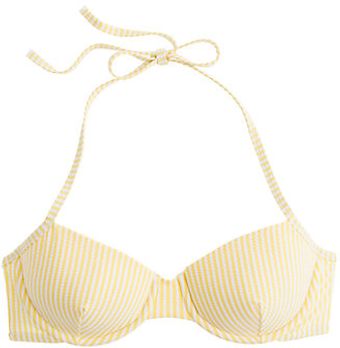  Seersucker Underwire Halter Top 