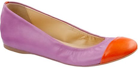 J.crew Cece Colorblock Ballet Flats in Purple (bright dahlia) - Lyst