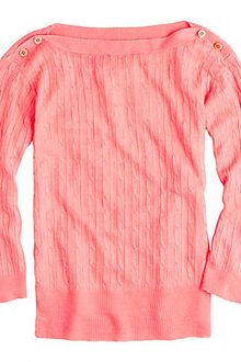 J.Crew Linen Cableknit Sweater - Lyst
