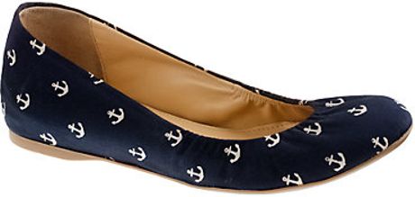J.crew Cece Printed Ballet Flats in Blue (navy) - Lyst