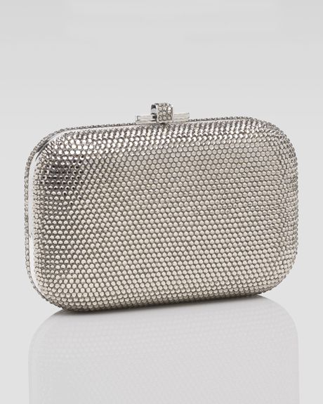 Judith Leiber Slidelock Minaudiere Greige in Blue (greige) - Lyst