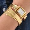 La Mer Collections Snake Simple Wrap Watch in Gold - Lyst