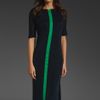 L.a.m.b. Runway Silk Maxi Dress in Navygreen in Blue (navy & green) - Lyst
