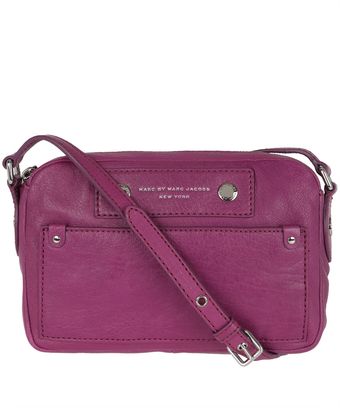  Pink Leather Preppy Camera Bag 