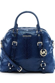 Michael by Michael Kors Bedford Extralarge Bowling Satchel Indigo - Lyst